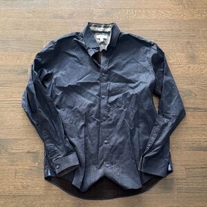 NWOT! Calvin Klein Men's Navy Striped Shirt